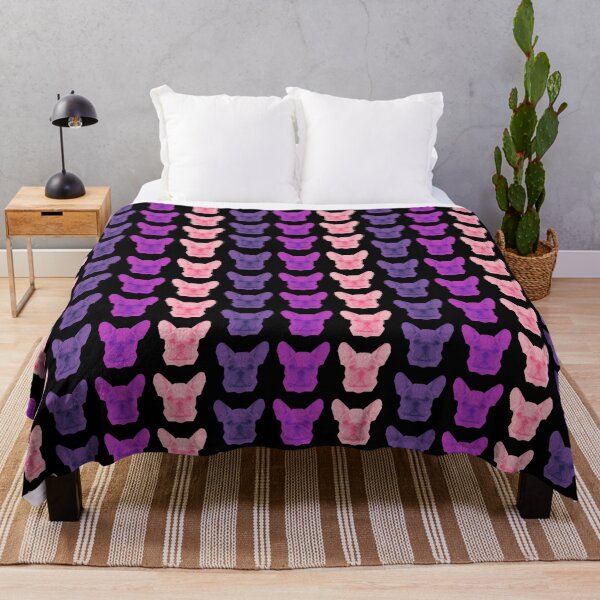 Item preview, French Bulldog Geometric Pink & Purple designed and sold by The-Vault.