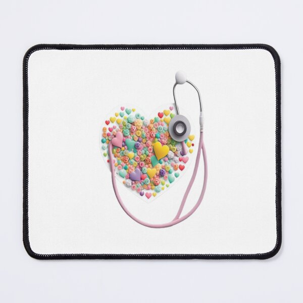 Item preview, Girls Women Nurses Valentine Hearts Stethoscope designed and sold by laurateamart.