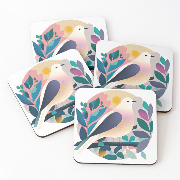 Item preview, Colourful Dove Print designed and sold by ThePurpleMelon.