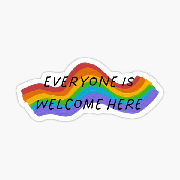 Artikel-Vorschau von Jeder ist hier willkommen Bunte Kunst LGTBQ Pride Rights, designt und verkauft von PixelFashionCo.