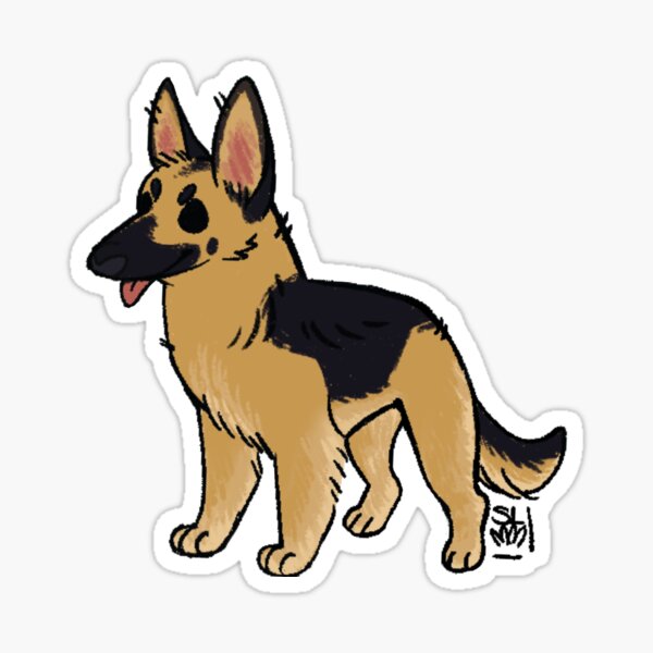 BLEHP! Black and Tan GSD Sticker