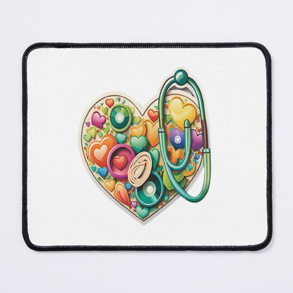 Item preview, Girls Women Nurses Valentine Hearts Stethoscope designed and sold by laurateamart.