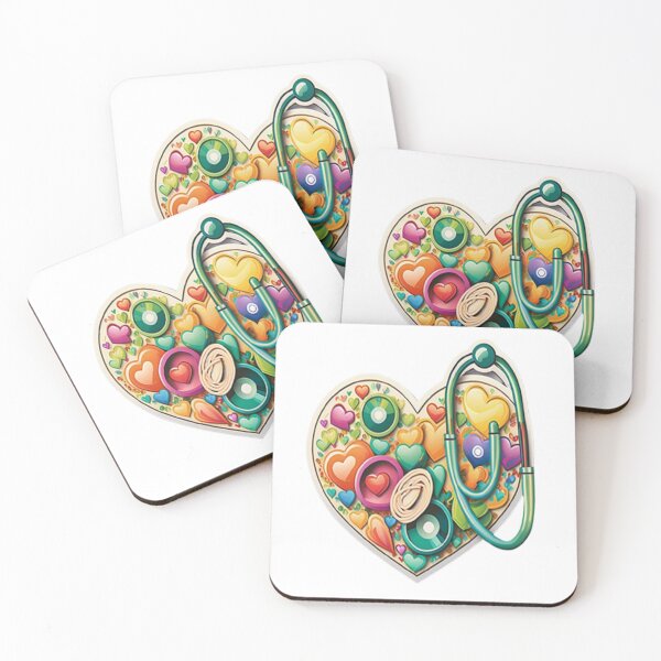 Item preview, Girls Women Nurses Valentine Hearts Stethoscope designed and sold by laurateamart.