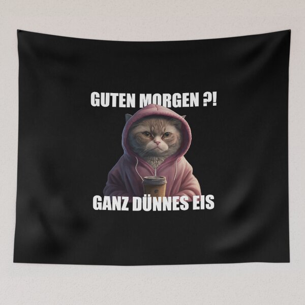 Item preview, Angry Cat with Hoodie "Very Thin Ice" designed and sold by MMA--Designer.