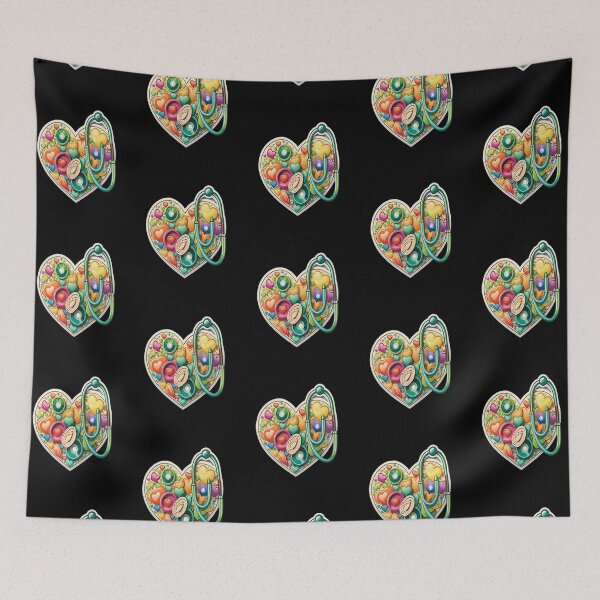 Item preview, Girls Women Nurses Valentine Hearts Stethoscope designed and sold by laurateamart.