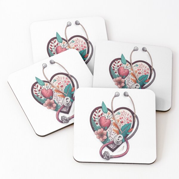 Item preview, Girls Women Nurses Valentine Hearts Stethoscope designed and sold by laurateamart.