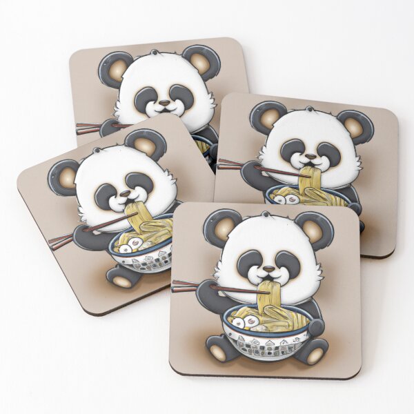 Item preview, Cute Japanese Kawaii Style Panda Eating Ramen designed and sold by marcomonge84.