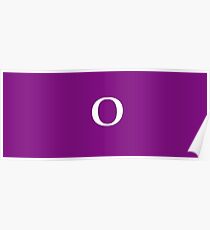 Letter O purple Poster
