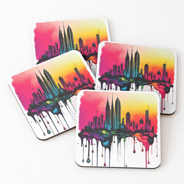 Item preview, City Skyline Ink Drip designed and sold by KammyArt.