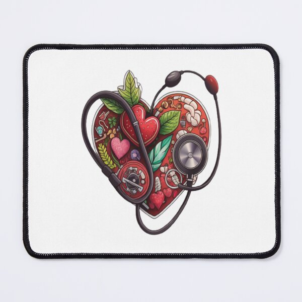 Item preview, Girls Women Nurses Valentine Hearts Stethoscope designed and sold by laurateamart.
