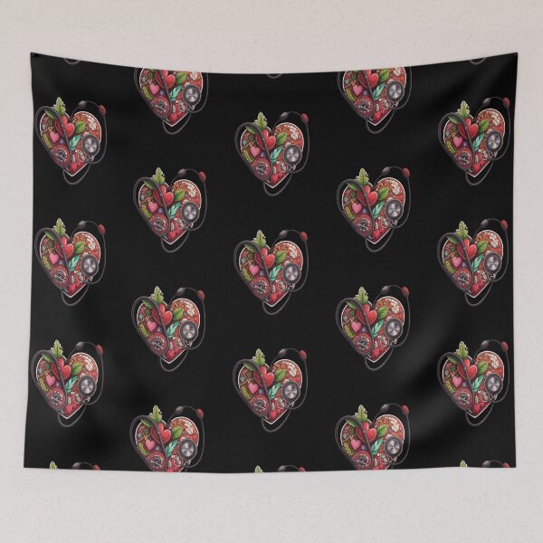 Item preview, Girls Women Nurses Valentine Hearts Stethoscope designed and sold by laurateamart.