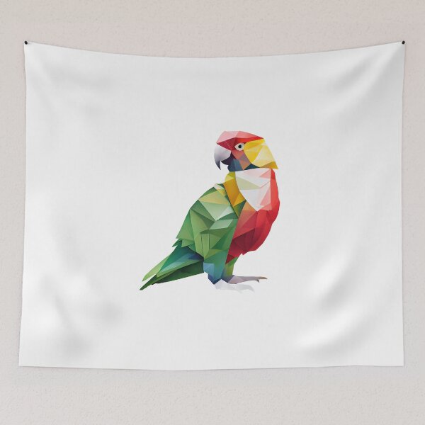 Item preview, Colorful Origami Parrot Illustration designed and sold by AdaRecordShop.