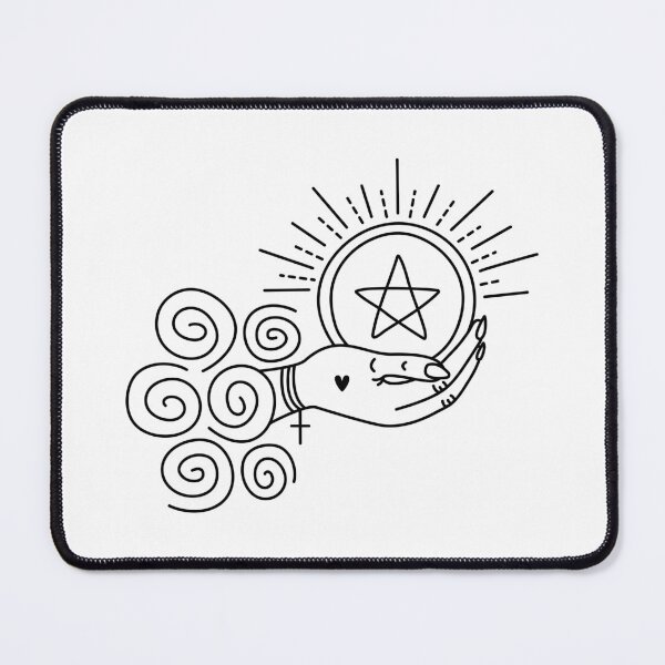 Item preview, Ace of pentacles, line illustration. The symbol of wealth designed and sold by OM-lova.