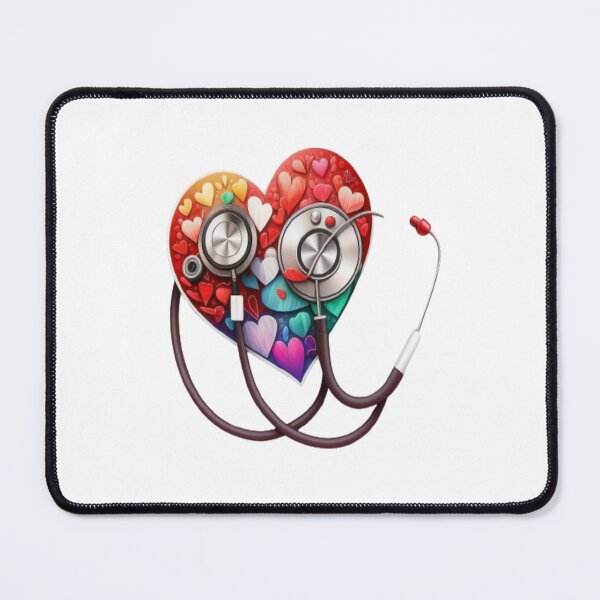 Item preview, Girls Women Nurses Valentine Hearts Stethoscope designed and sold by laurateamart.