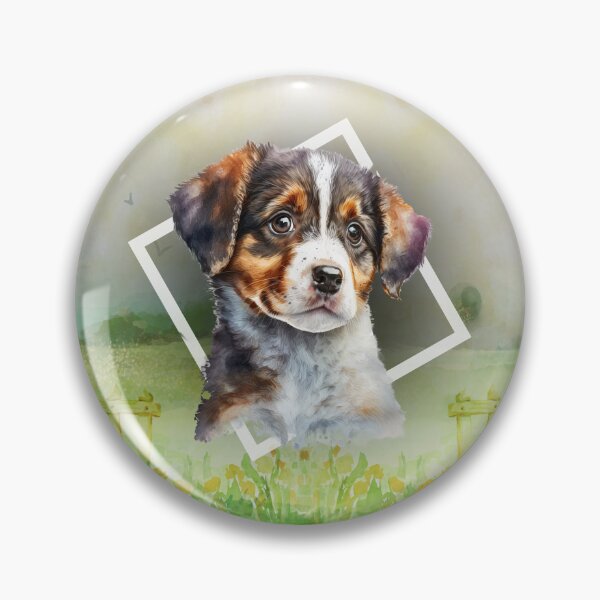 Item preview, Loki the Puppy with background  - Watercolor Animal Series designed and sold by Bolg3r.