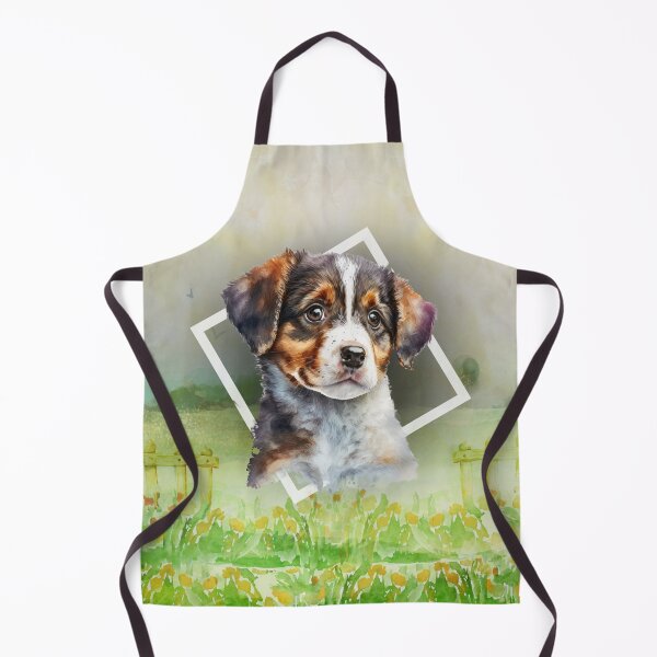 Item preview, Loki the Puppy with background - Watercolor Animal Series designed and sold by Bolg3r.