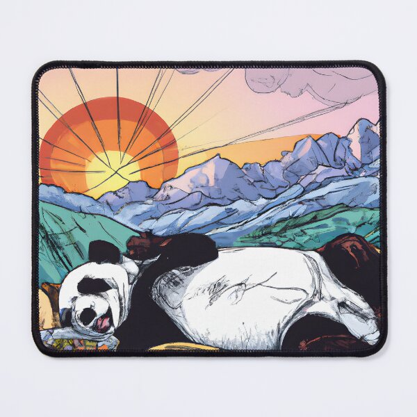 Item preview, Lazy Panda Eating Snacks.  designed and sold by LeilaLaBelle.