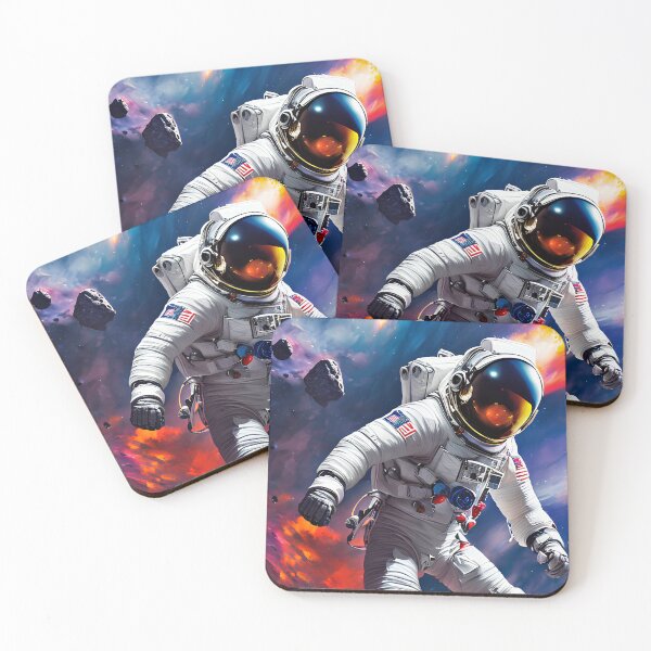Item preview, Astronaut in Space with Asteroids designed and sold by Blok45.