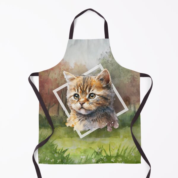 Item preview, Luna the Kitty with background - Watercolor Animal Series designed and sold by Bolg3r.