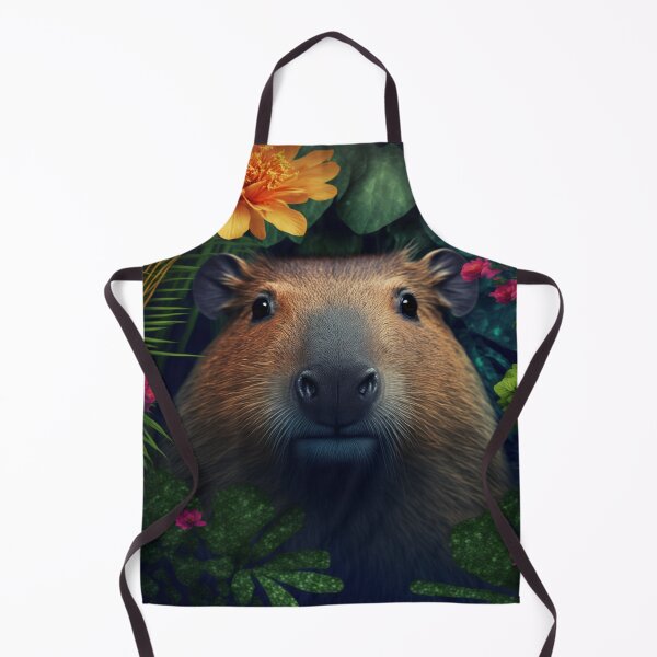 Item preview, Tropical Jungle Animal Capybara Face Wall Art - Safari Themed Decor designed and sold by Thewallart.