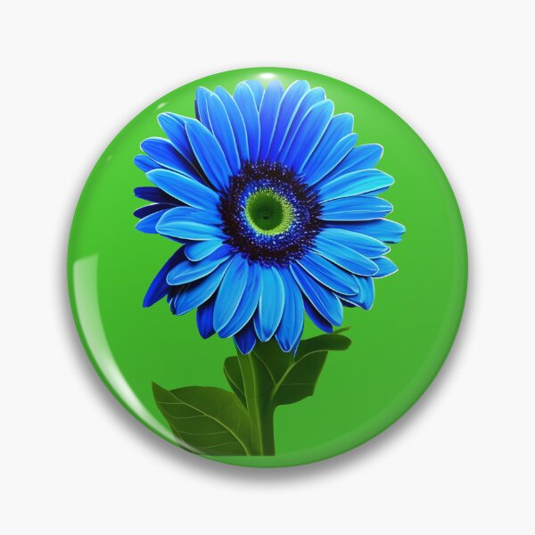 Item preview, Blue gerbera daisy designed and sold by gramizzia.
