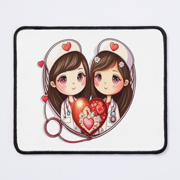 Item preview, Girls Women Nurses Valentine Hearts Stethoscope designed and sold by laurateamart.