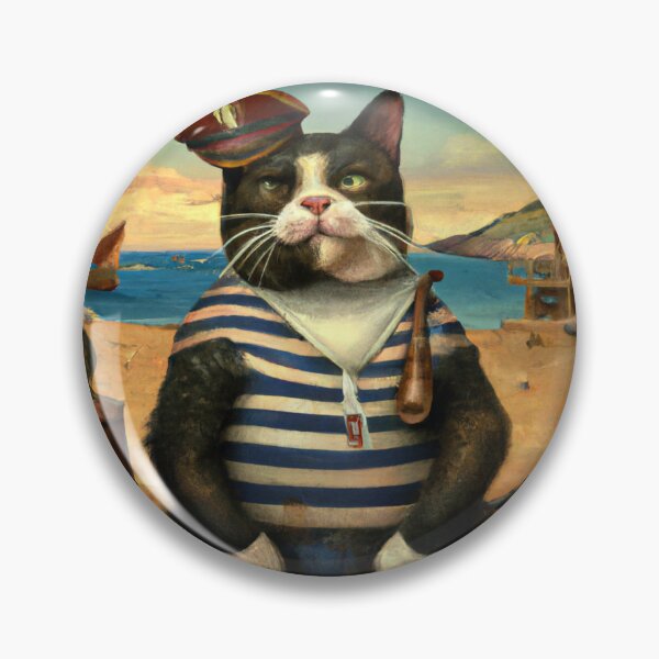 Item preview, Cat Captain of the Sea designed and sold by catontheroof.
