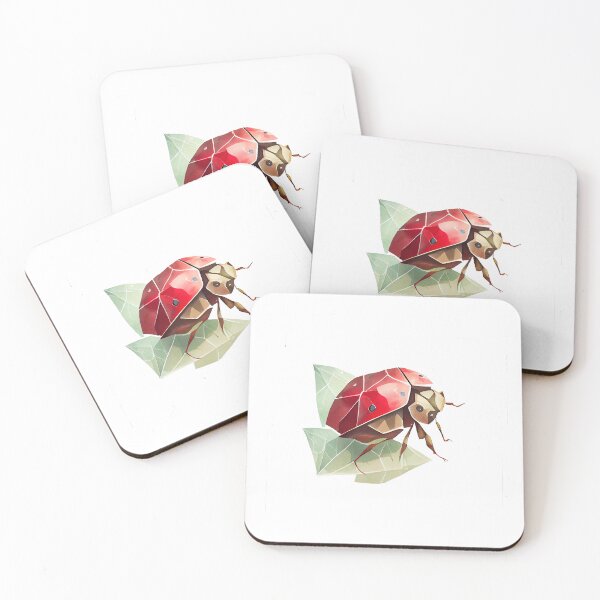 Item preview, Brighten up Your Space with an Origami Ladybug Watercolor Illustration designed and sold by AdaRecordShop.