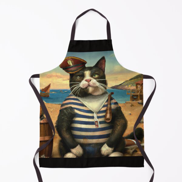 Item preview, Cat Captain of the Sea designed and sold by catontheroof.