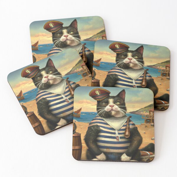 Item preview, Cat Captain of the Sea designed and sold by catontheroof.