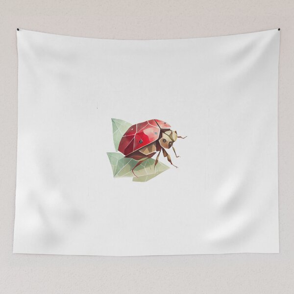 Item preview, Brighten up Your Space with an Origami Ladybug Watercolor Illustration designed and sold by AdaRecordShop.