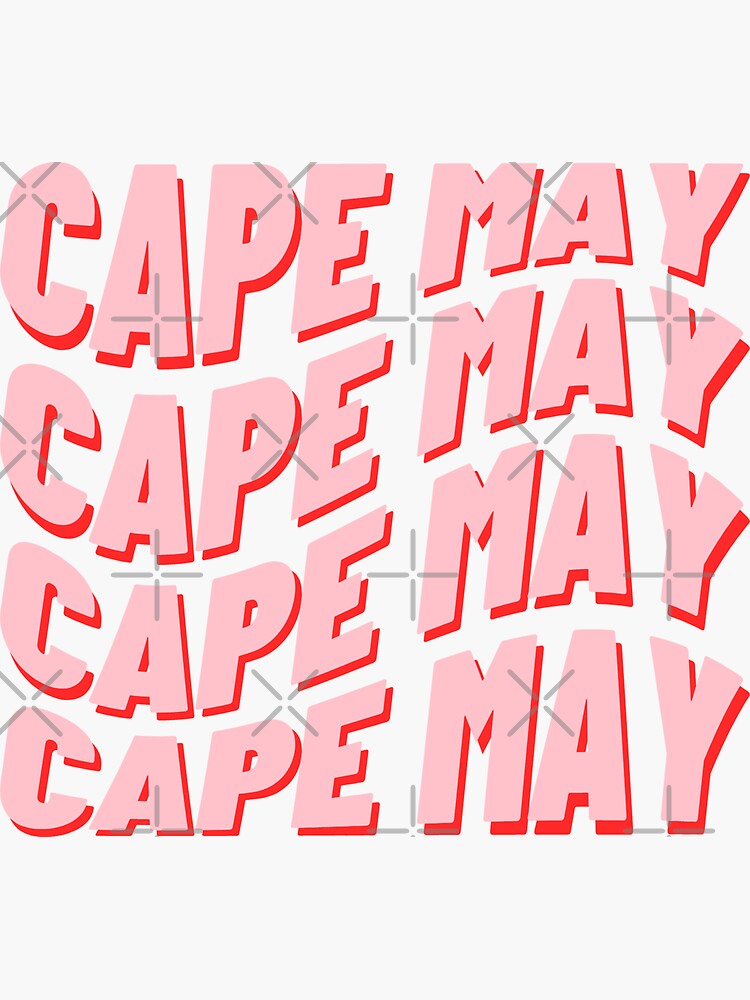 "Cape May New Jersey Groovy" Sticker for Sale by polishalpaca Redbubble