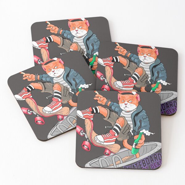 Item preview, Cat board Skateboard Skater funny art designed and sold by AssamFT.