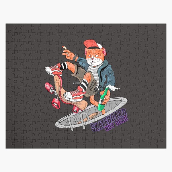 Item preview, Cat board Skateboard Skater funny art designed and sold by AssamFT.