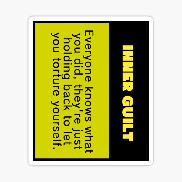 Artikel-Vorschau von Innere Schuld: Jeder weiß, was du getan hast. Sie halten es nur zurück, damit Sie sich selbst quälen können., designt und verkauft von ShadowyLavender.