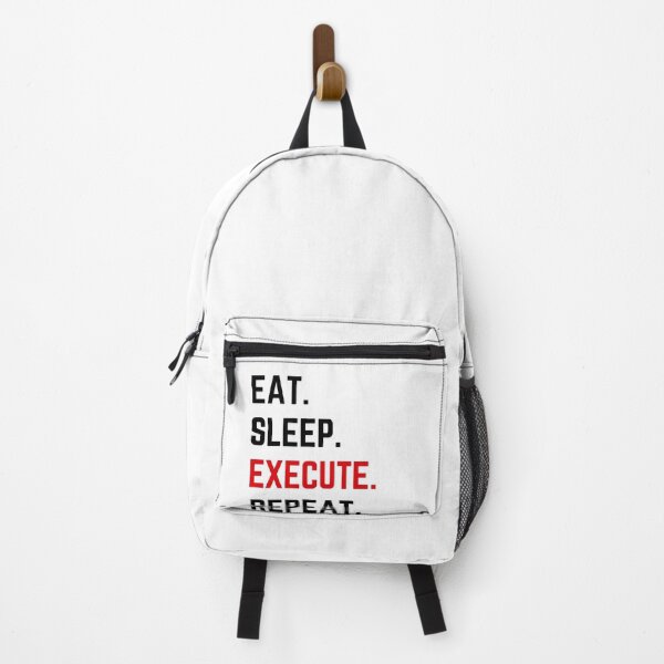 Item preview, Eat Sleep Execute Repeat white background designed and sold by KingsManKind.