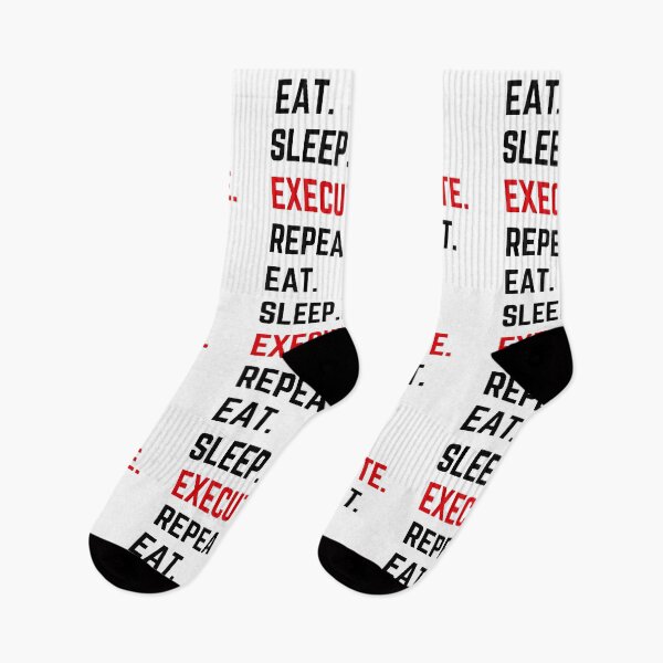 Item preview, Eat Sleep Execute Repeat white background  designed and sold by KingsManKind.