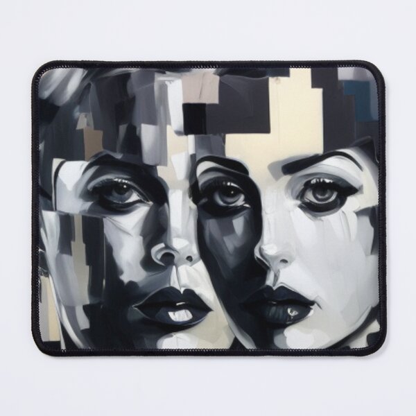 Item preview, Black And White Abstract of Two Ladies designed and sold by Artel-Blue.