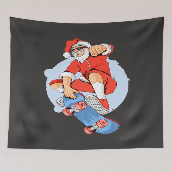 Item preview, santa claus christmas board Skateboard Skater funny art designed and sold by AssamFT.