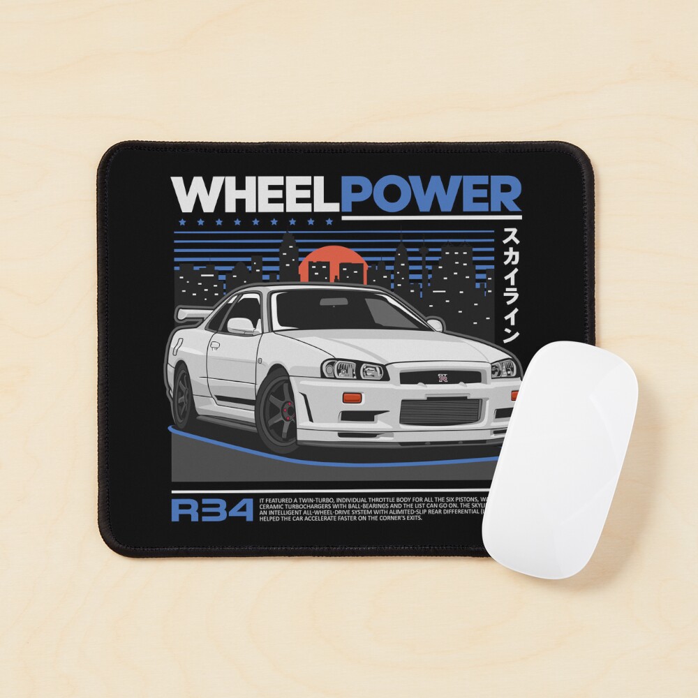Skyline GTR R34 Sticker for Sale by squeal tires | Redbubble