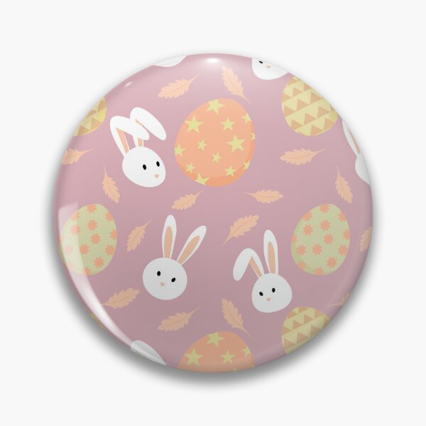 Item preview, cute easter bunnies and eggs on a pink background retro style designed and sold by Dream Designs.