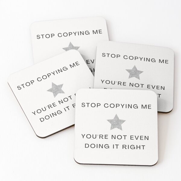 Item preview, Stop Copying Me You're Not Even Doing It Right Girly Star Print designed and sold by Femme Pastel Collective.