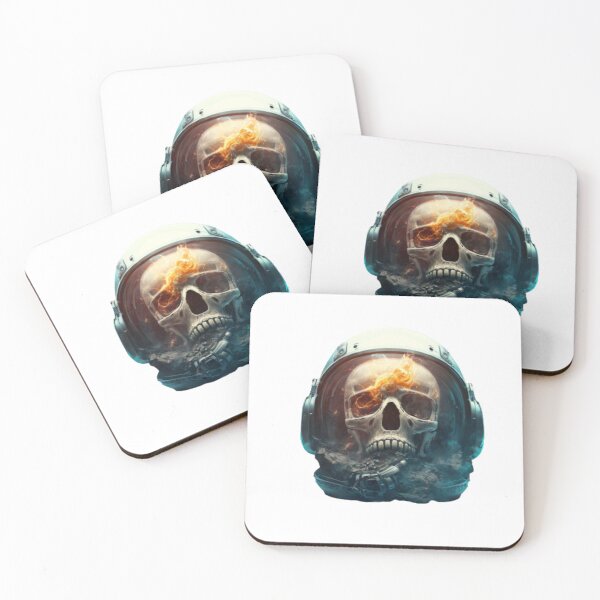Item preview, skull in an astronaut helmet sticker designed and sold by Dragsma ⭐⭐⭐⭐⭐.