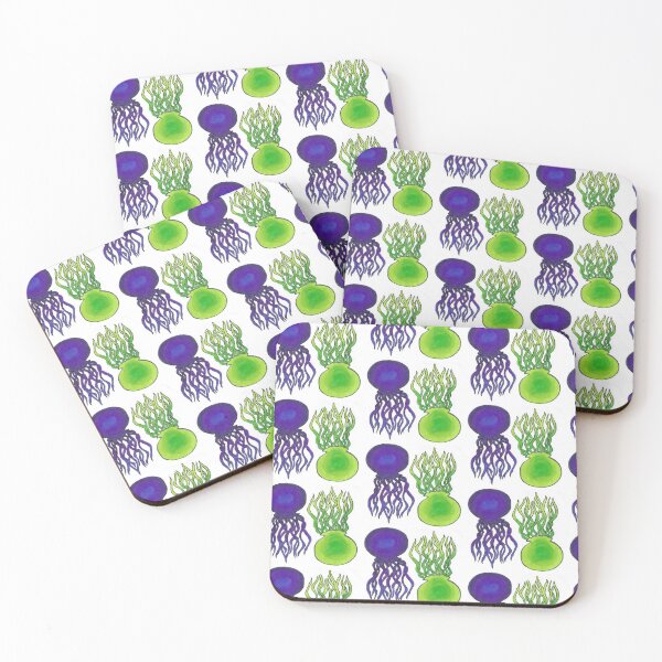 Item preview, Purple and Green Jellyfish designed and sold by TheWorldFamous.