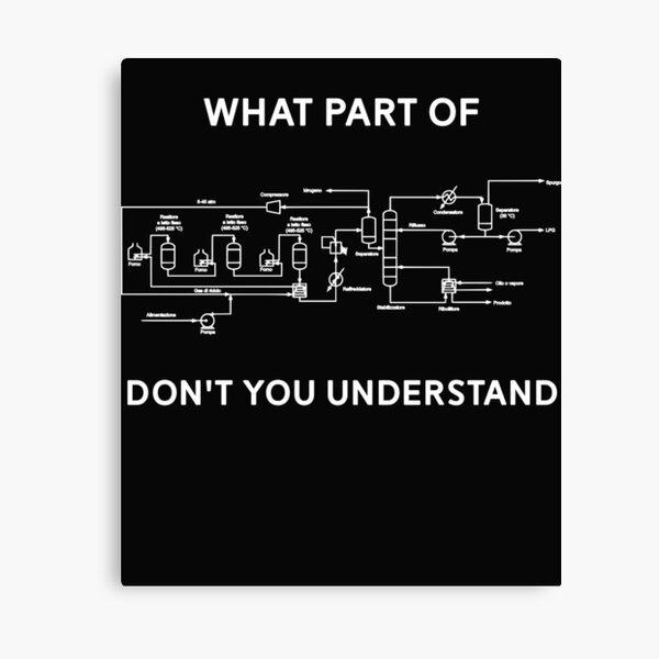 Funny Chemical Engineering T Shirt Canvas Print