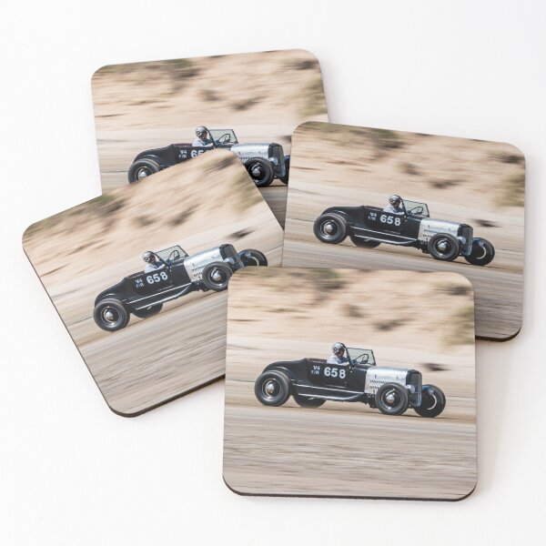 Item preview, Vintage Hot Rod 658: Captivating Photo of Classic Car Racing on the Iconic Pendine Sands of Pembrokshire, Wales designed and sold by stevehuggett.