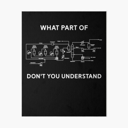 Funny Chemical Engineering T Shirt Art Board Print