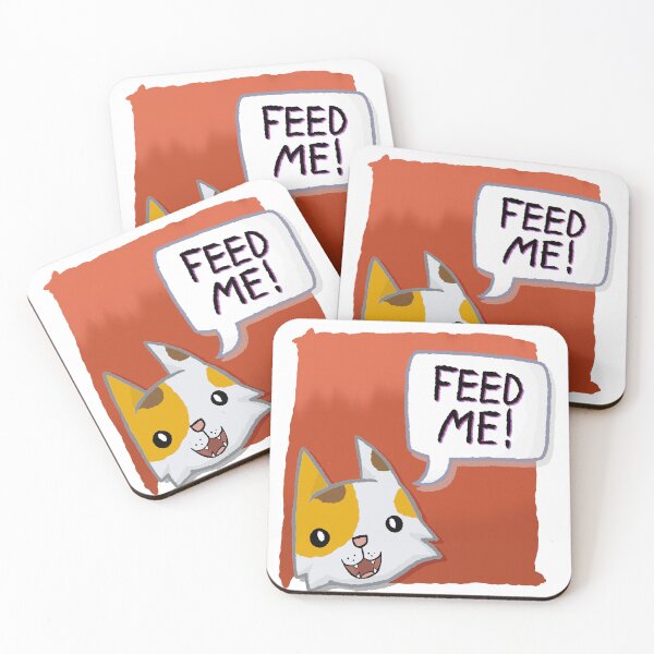 Item preview, Feed Me! [Calico Cat With A Red Background] designed and sold by Quirkball.