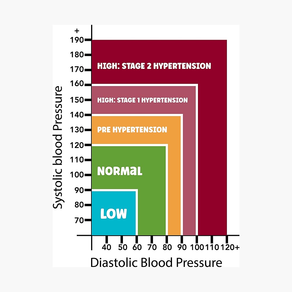 Blood Pressure Chart Poster