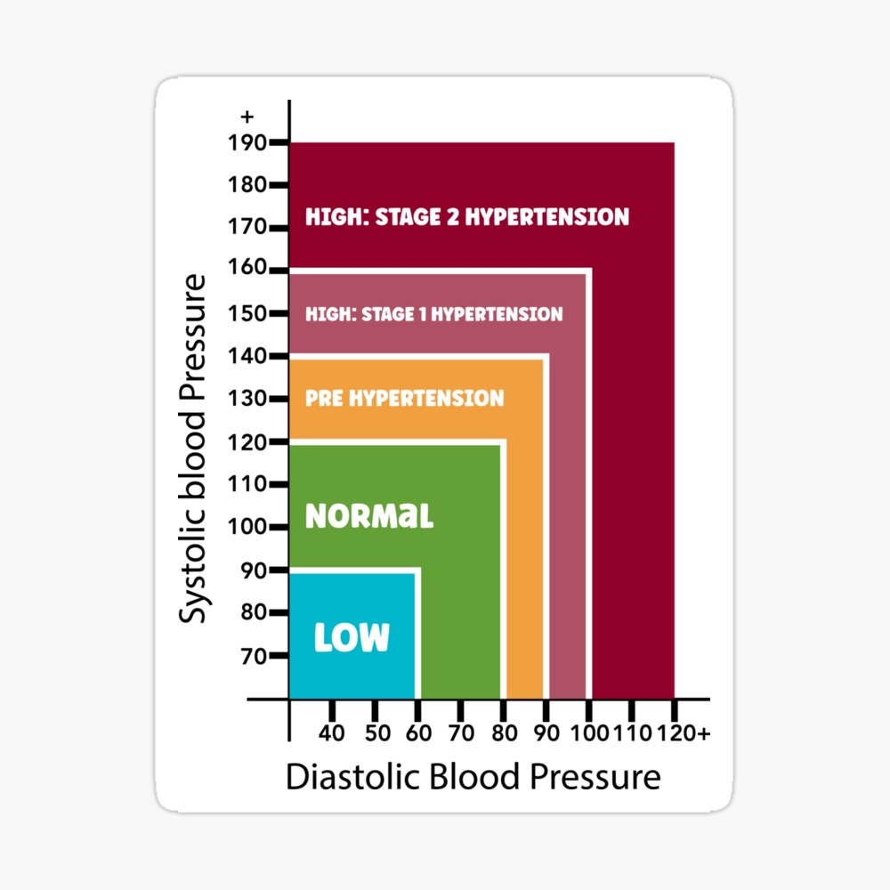 Blood Pressure Chart Poster